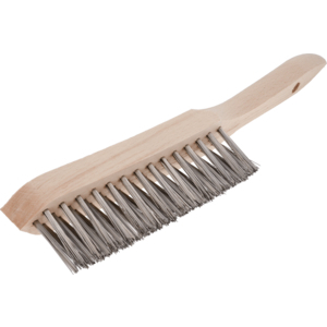 BROSSE MAIN P/SOUD. LG.295 3 RGS ACIER DROIT 0,35 MM (T=35MM)