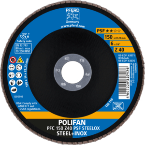 DISQUE PFC 150 Z 40 22,23 PSF ACIER/INOX 67764150