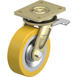 ROULETTE PIVOT. 700KG D.160MM AC BAND.POLYU 50MM MOY BILLE+FR