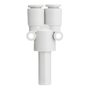 KQ2X, One-touch Fitting White Color - Different Diameter Plug-in “Y”