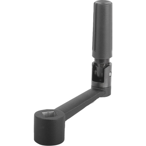 K0997.2417 Handkurbel Aluminium m. Zyl.Griff