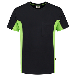 TRICORP T-SHIRT BORSTZAK 102002 ZWART/LIME MT 7XL