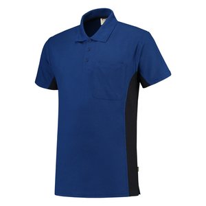 TRICORP POLOSHIRT BORSTZAK 202002 ROYAL BLAUW/MARINE MT 8XL