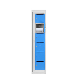 DISTIBUTEUR LINGE G/B 40X50X180 6 CASES SUR SOCLE- CLES 3 PTS