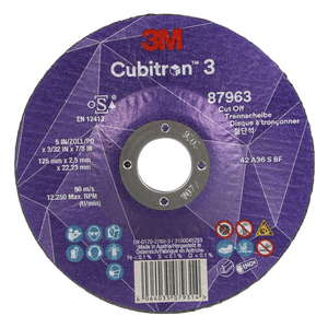 DISCO DA TAGLIO CUBITRON3, 87963, 36+, T42, 125 MM X 2.5 MM X 22.23 MM, EN, 25/PACK, 50 PZ/CARTONE 7100303995