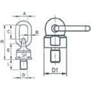 3310012810 Anschlagwirbel 360G TK 1120kg, DxL M16x30