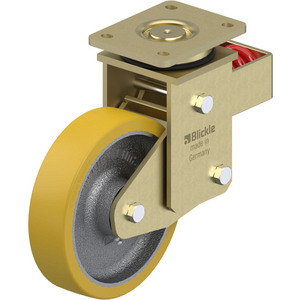ROULETTE PIVOT.1000KG D.200MM AC BAND.POLYU 50MM MOY BILLE