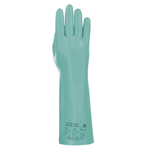 WINTERCHEMSCHUTZHANDS TRICOTRIL 739 8 Nitril, grün, 2,0mm stark, Wolltrikot, lange Stulpe