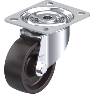 ROULETTE PIVOT. 100KG D. 80MM AC BAND.SYNTH 32MM MOY LISSE