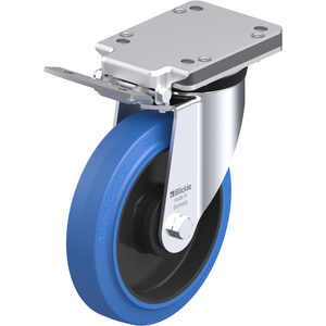 LK-POEV 200K-IS-SB Lenkrolle spurlos blau mit Ideal-Stop