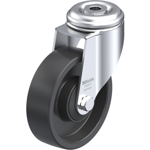 ROULETTE PIVOT. 120KG D.100MM AC BAND.POLYA 30MM MOY BILLE