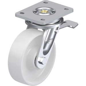 ROULETTE PIVOT. 450KG D.160MM AC BAND.POLYA 50MM MOY BILLE+FR