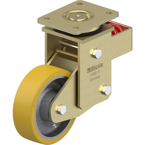 ROULETTE PIVOT. 750KG D.160MM AC BAND.POLYU 50MM MOY BILLE
