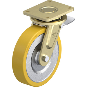 ROULETTE PIVOT.1350KG D.250MM AC BAND.POLYU 60MM MOY BILLE+FR