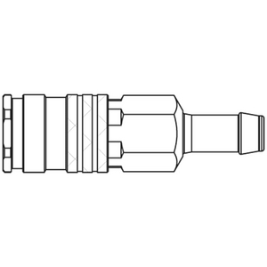 RECTUS COUPLING BODY FOR HOSES 6MM 1300KATF06MPN