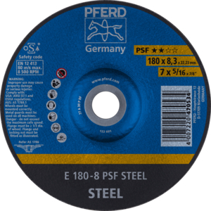 PFERD Reinforced grinding wheel E 178 8 A 30 P PSF/22,23