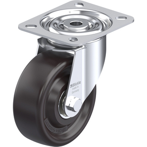 ROULETTE PIVOT. 150KG D.100MM AC BAND.SYNTH 38MM MOY BILLE