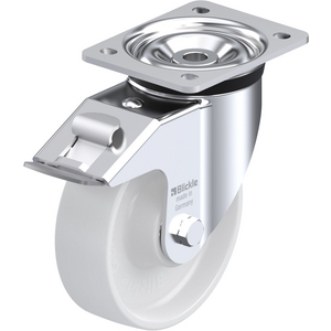 ROULETTE PIVOT. 450KG D.160MM AC BAND.POLYA 50MM MOY BILLE+FR