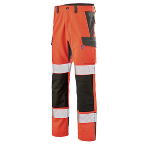 PANTALON FLUO ADVANCED T54 ROUGE FLUO / GRIS CHARCOAL