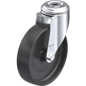 ROULETTE PIVOT. 120KG D.125MM AC BAND.POLYA 32MM MOY LISSE
