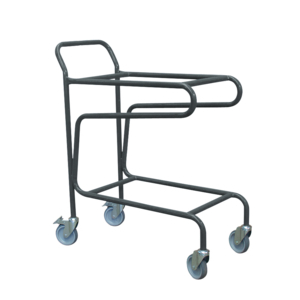 CHARIOT PORTE-BACS DOUBLE 100 KG 600X400MM ROUES D.125MM