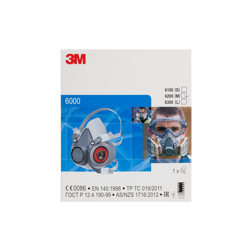 3 M Respirator 6006 3M 6200 Reusable Half Face Respirator Mask – Medium ...