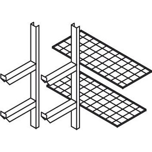 3410003205 Gitterrostregal 2xRGS 8802), 2xGR 8805)