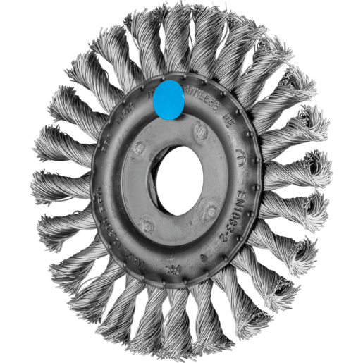Meule Ronde Pferd 115x22,2 Mm – Torsadée Inox 0,35 Mm, 24 Tresses, Pour Métaux Et Minéraux