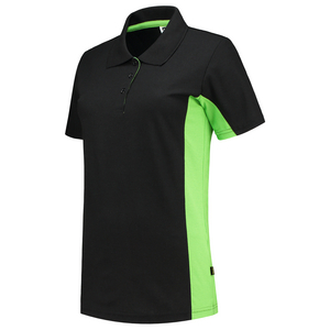 TRICORP POLOSHIRT DAME 202003 ZWART/LIME MT XXL