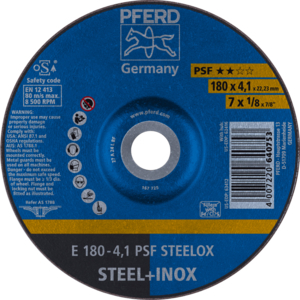 PFERD 62017950 Schruppsch.E 178-4,1 A24 M Psf-Inox Pipe