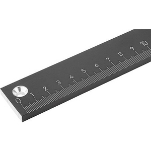 K0758.100010X0500. Massstab Aluminium horizontal, mit Bohrungen, L=500mm