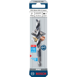 BOSCH METAALBOOR PRO HSS HEX 7X69X109 2608577578