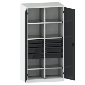 ARMOIRES PORTES BATTANTES 6 TAB,8 TIROIRS 1950X1000X580