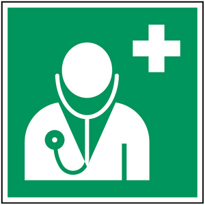 SEGNALETICA DI SICUREZZA ISO â PERSONALE MEDICO 815243 PIC E009-300X300-PP-CRD/1