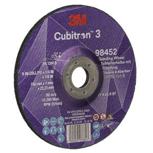 DISQUE A MEULER A MOYEU DEPORTE 3M CUBITRON 3 98452 36+/T27