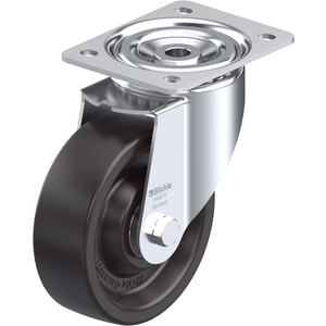 ROULETTE PIVOT. 300KG D.150MM AC BAND.SYNTH 50MM MOY BILLE