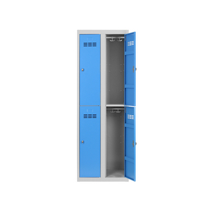 VESTIAIRE CASES 2 COL. 2 CASES CORPS RAL 7035/PORTES RAL 5012