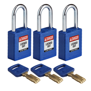 LUCCHETTO SAFEKEY â NYLON 150317 NYL-BLU-38ST-KA3PK