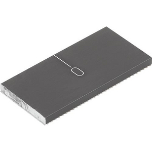 K0757.00. Massstab Aluminium horizontal, Nullmarke