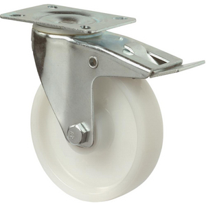 3310015520 Lenkrolle fest 125mm Stahlbl verz Poly L