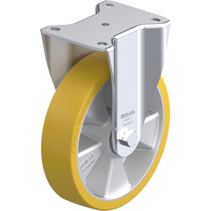 266080-RUOTA CON SUPPORTO FISSO IN LAMIERA DACCIAIO STAMPATA, SUPPORTI PER ALTE PORTATE, ATTACCO A P BH-ALTH 200K