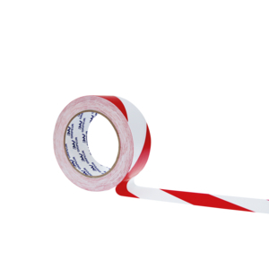 ADHESIF SIGNALISATION 99RB ROUGE/BLANC PVC 50MMX33M