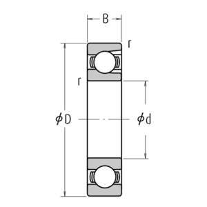 6007-ZZ/C3 (NSK) Rillenkugellager, 2 Deckscheiben NSK