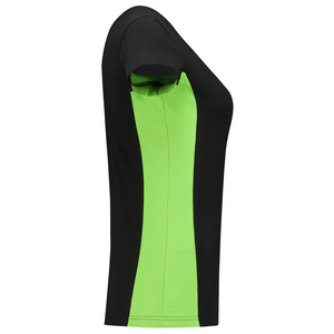 TRICORP T-SHIRT DAME 102003 ZWART/LIME MT L