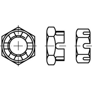 M20X 1.5 DIN 979 04 Kronenmutter, niedrige Form