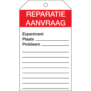 BRADY BESCHRB LABELS-REPARATIE AANVR 175*100 230592 (10ST)