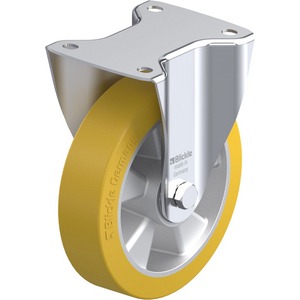 ROULETTE FIXE 400KG D.180MM AC BAND.POLYU 50MM MOY BILLE