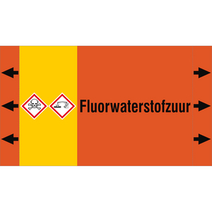 BRADY LEIDINGMERKER 220X125 FLUORWATERSTOFZUUR