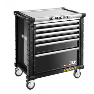 SERVANTE 6 TIROIRS NOIR JET SECU JET6M4 A INTERVERROUILLAGE