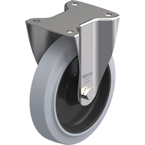 ROULETTE FIXE 400KG D.200MM IN BAND.CAOUT 50MM MOY R.INOX
